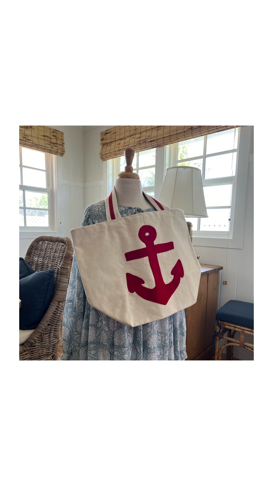 Canvas Anchor Tote Bag