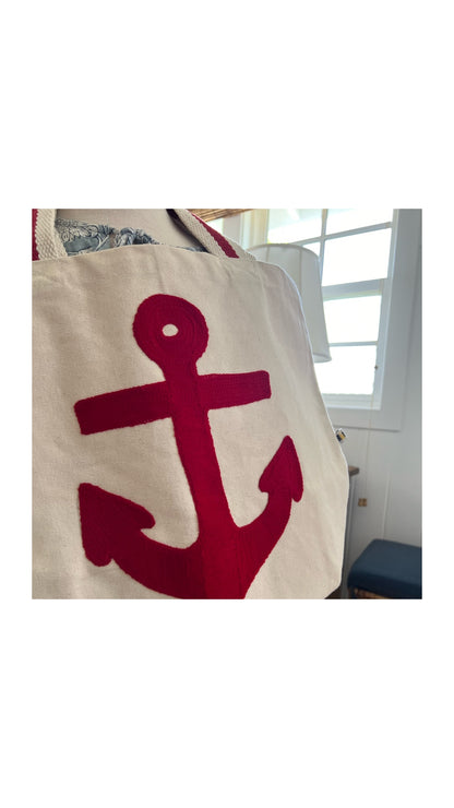 Canvas Anchor Tote Bag