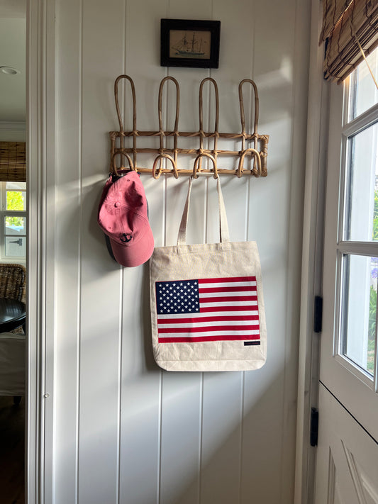American Flag Canvas tote bag