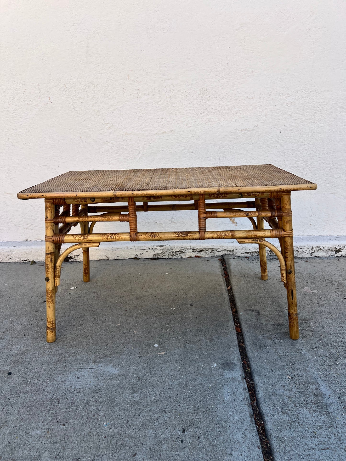 Vintage bamboo coffee table