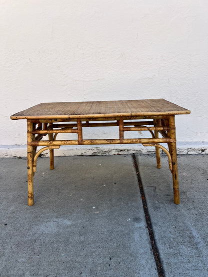 Vintage bamboo coffee table