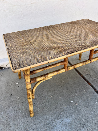Vintage bamboo coffee table