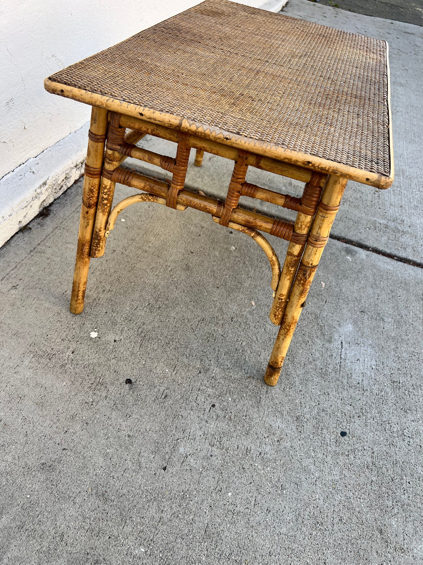 Vintage bamboo coffee table