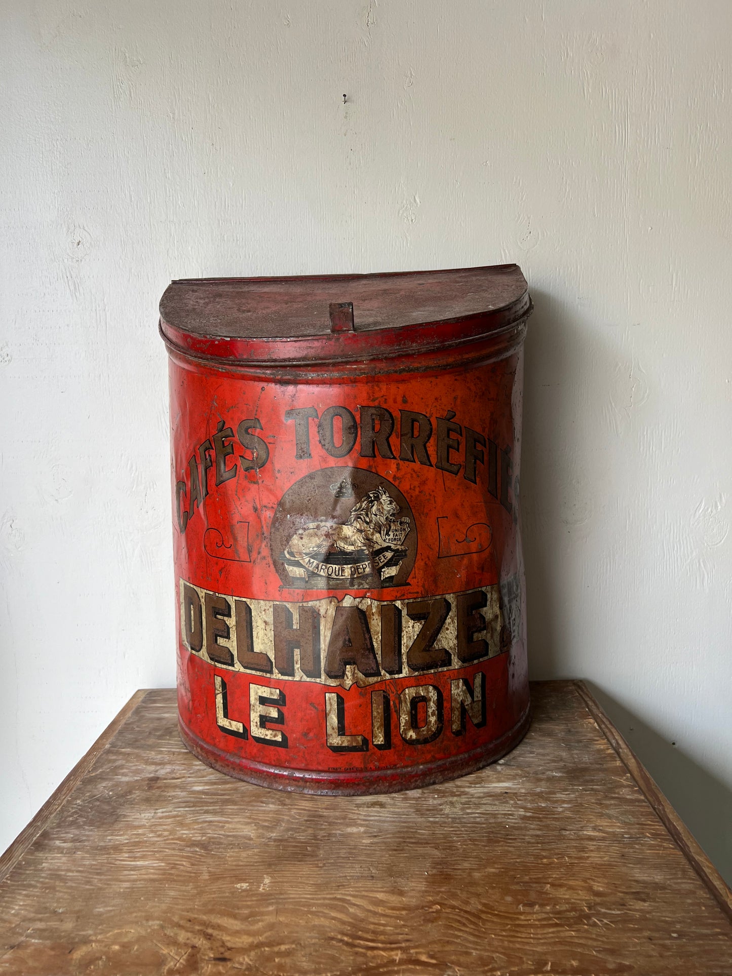 Red Tin Container