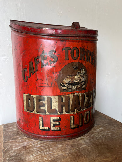 Red Tin Container