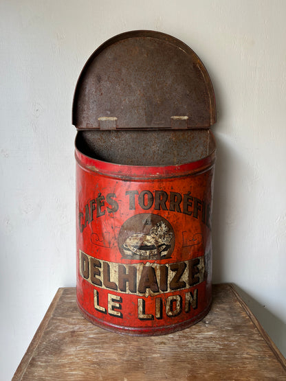 Red Tin Container