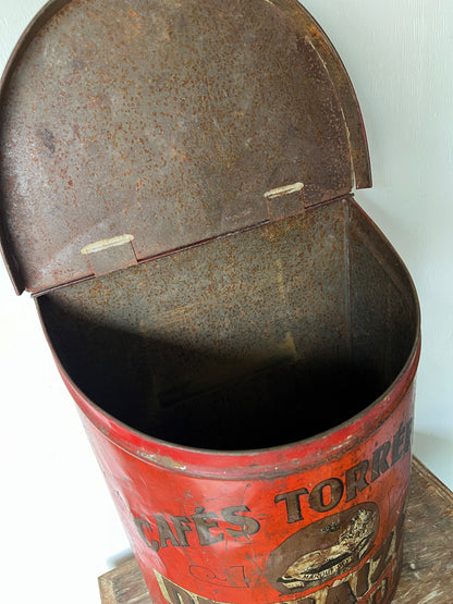 Red Tin Container