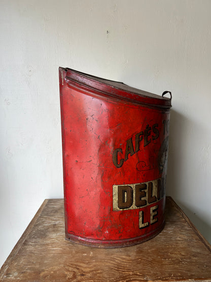 Red Tin Container