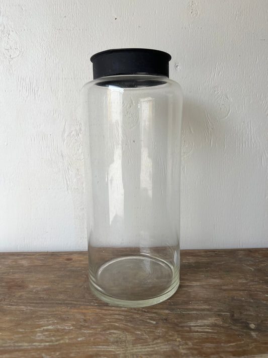 Glass Cylinder with Metal Lid