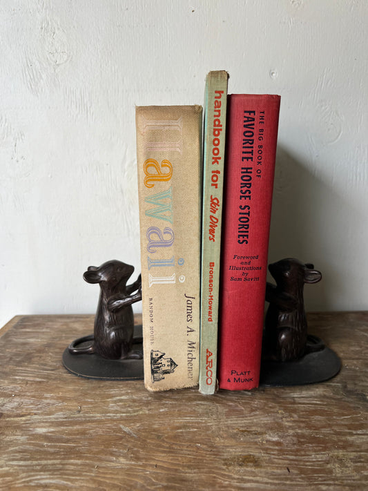 Metal Mouse Bookends