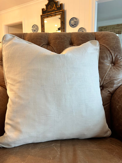 Cream Linen  20"x 20" Pillow