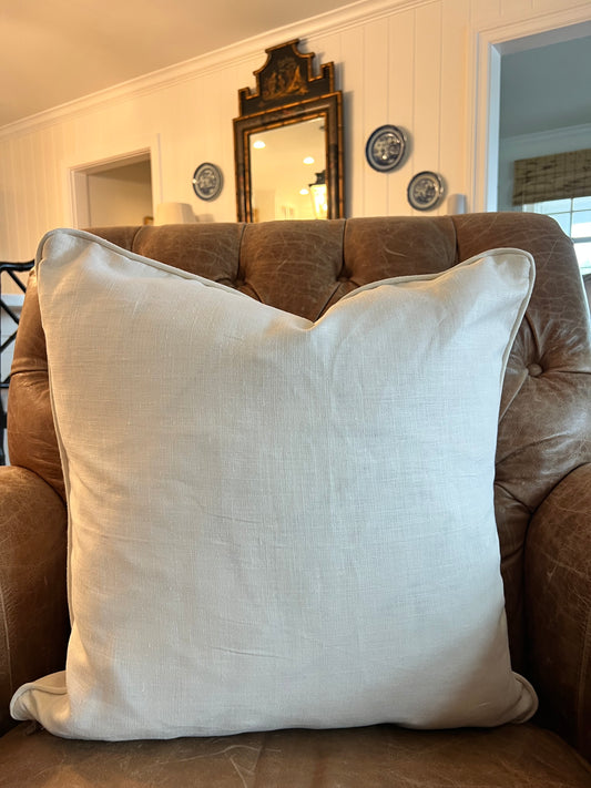 Cream Linen  20"x 20" Pillow