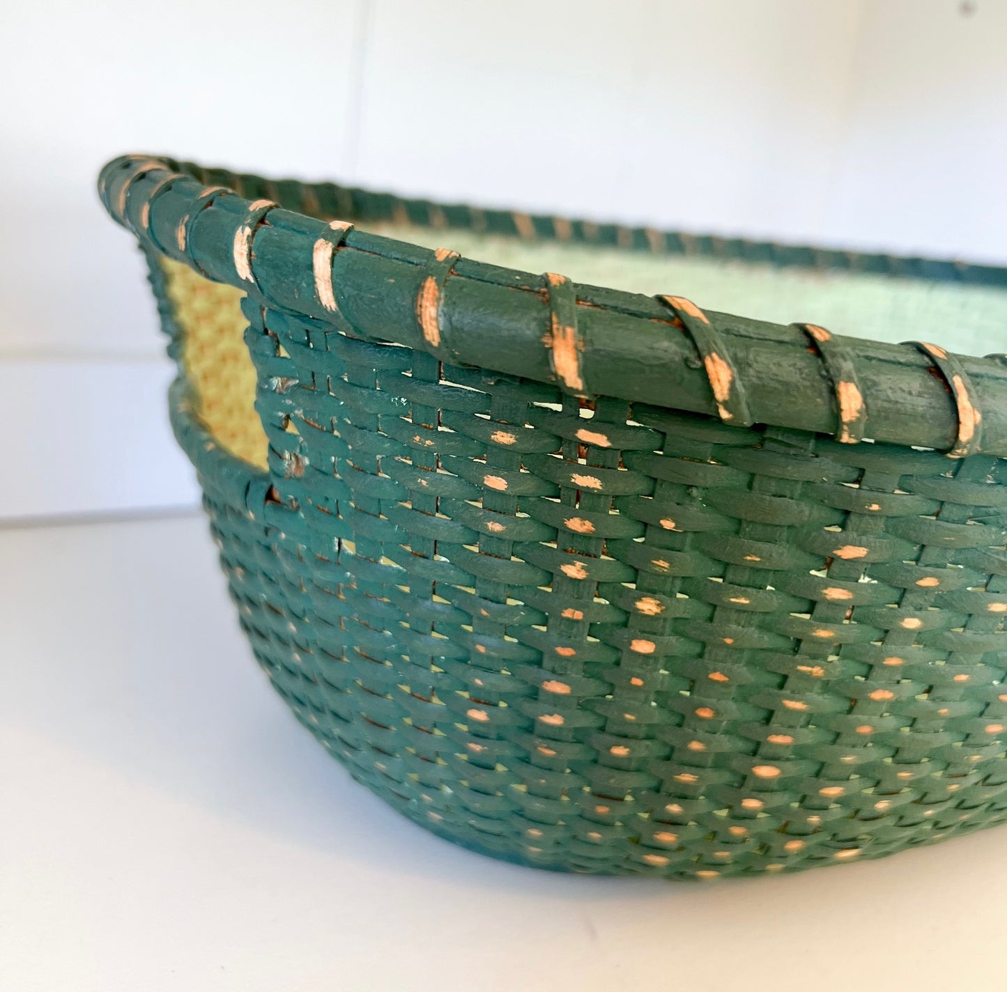 Primitive painted Nantucket style Basket