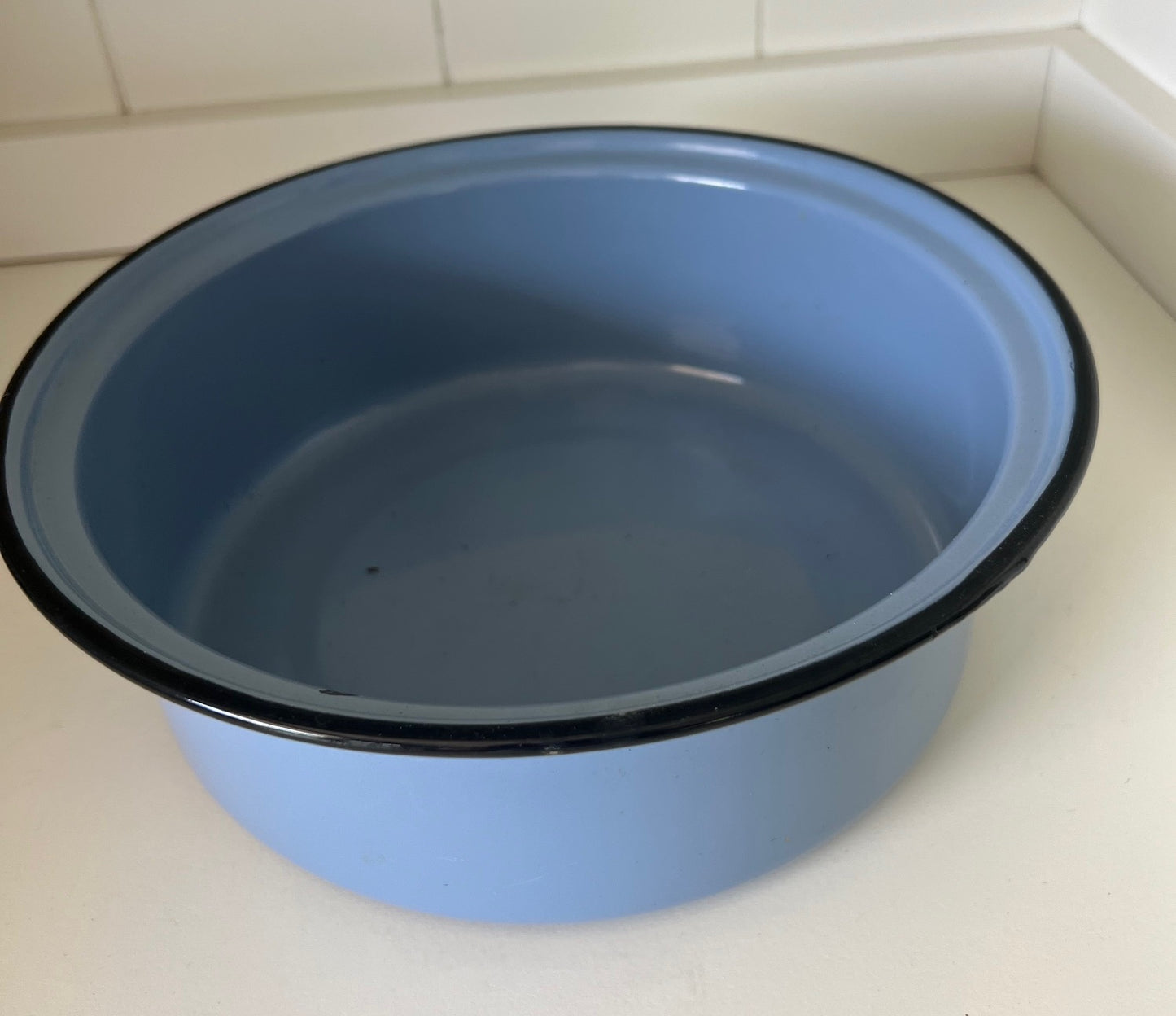 Light Blue Enamel Bowl