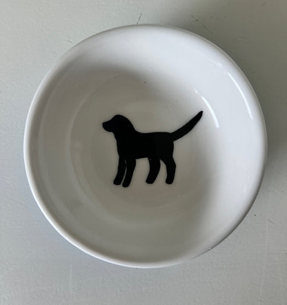 Small Black Dog dish